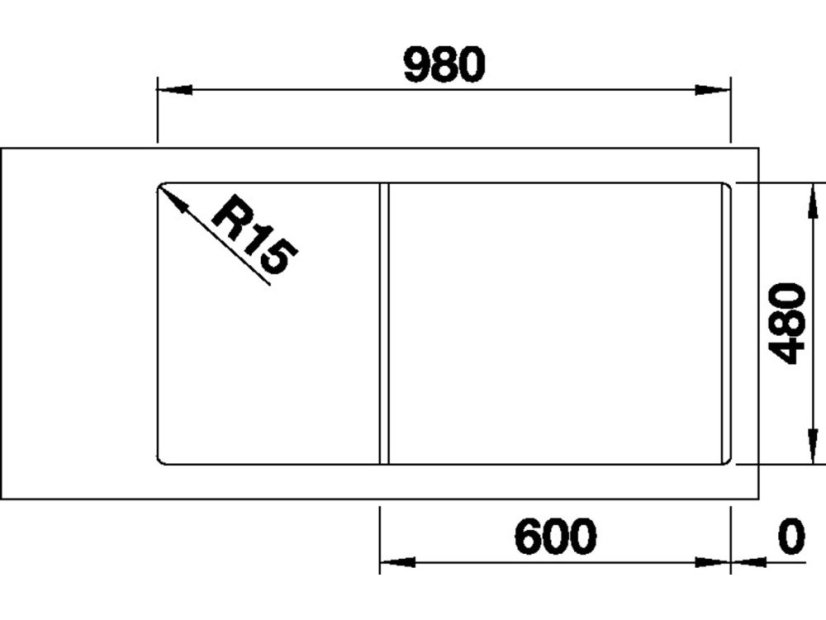 Nerezový drez Blanco LEMIS 6 S-IF nerez kartáčovaný lavy