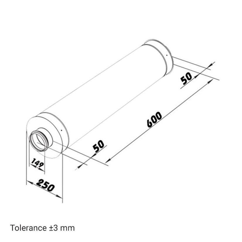 Tlumič hluku 150/600