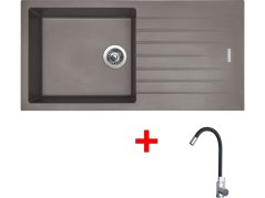 Set Sinks Perfecto 1000 Truffle + Elasta nerez/černá