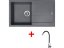Set Sinks Amanda 860 Titanium + Elasta nerez/černá