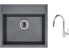 Set Sinks SOLO 560 Titanium + batéria Sinks MIX 35 P chróm