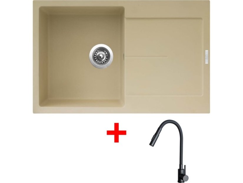 Sinks ULTIMA 790 Sahara + ELASTA S čierná matná