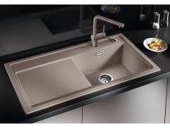 Granitový dřez Blanco ZENAR XL 6 S Silgranit šedá skála dřez vlevo s excentrem