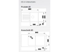 Granitový dřez Blanco ZIA 5 S bílá