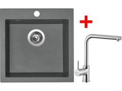 Set Sinks Viva 455 Titanium + Elka