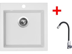 Sinks VIVA 455 Milk + Elasta nerez/černá