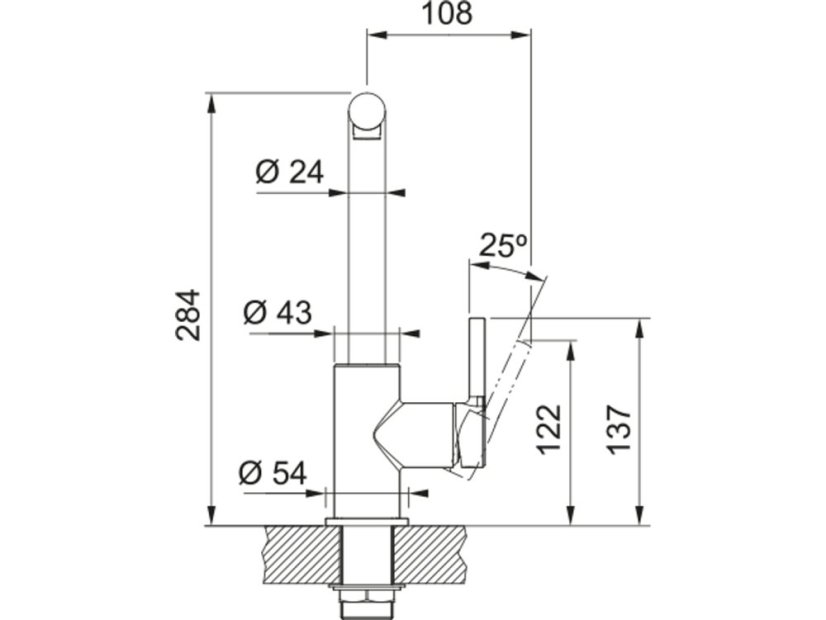 Dřezová baterie Franke FS 3230.082 LINA SMART Sahara