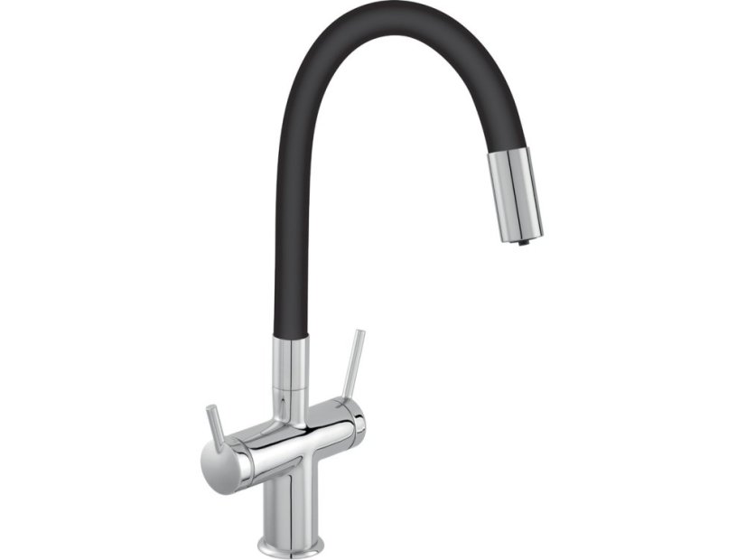 Filtrační baterie Ferro Filtrata s flexibilním ramenem, černá/chrom BFT41B