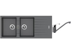 88986_granitovy-drez-sinks-perfecto-1160-duo-titanium-drezova-baterie-sinks-pron