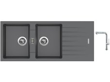 Set Sinks PERFECTO 1160 DUO Titanium + batéria Sinks SLIM S2 kefovaný