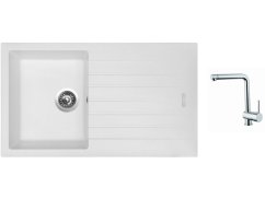 Set Sinks PERFECTO 860 Milk + baterie Sinks MIX 3 chrom