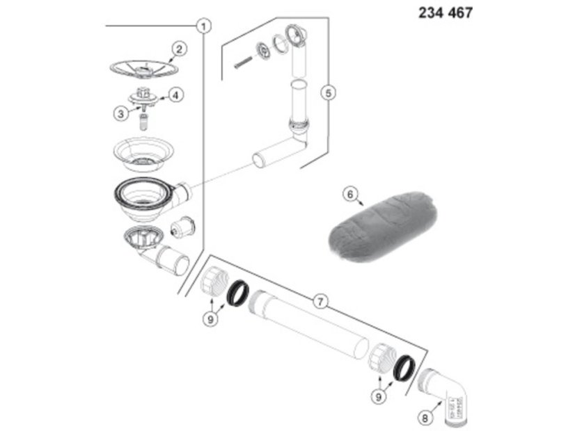 Blanco SUBLINE 375 U InFino Keramika basalt bez excentru