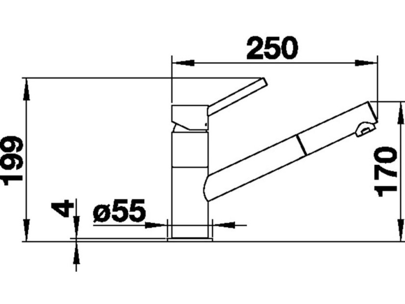 Dřezová baterie Blanco KANO-S černá matná