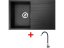 Sinks GRANDE 800 Metalblack + Elasta nerez/čierná