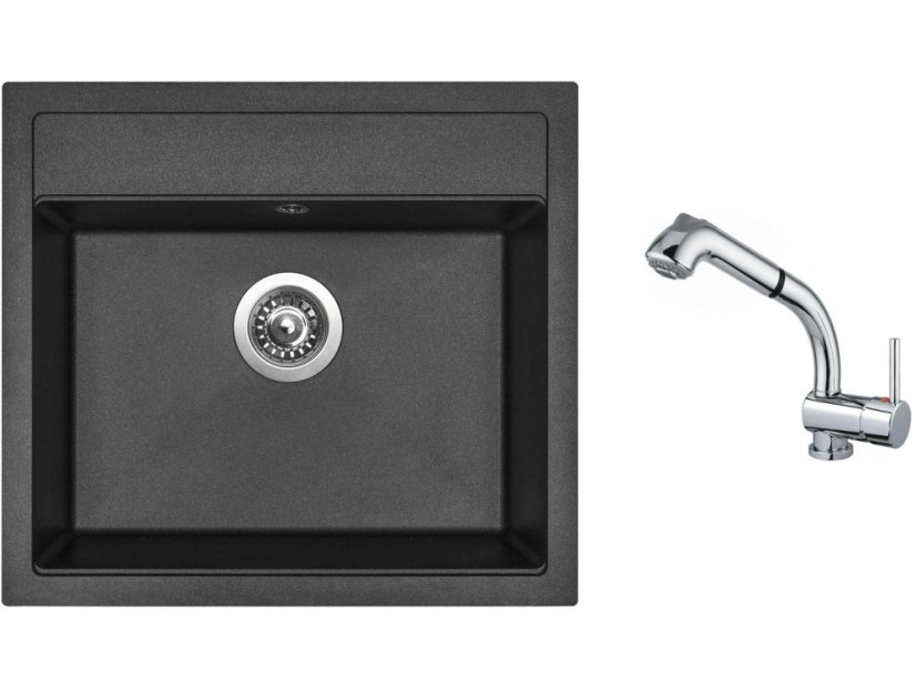 Set Sinks SOLO 560 Metalblack + batéria Sinks MIX 3 S Chróm