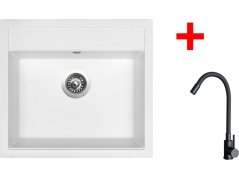 Set Sinks Solo 560 Milk + ELASTA černá matná