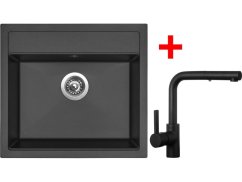 Sinks SOLO 560 Pureblack + ENIGMA S Černá matná