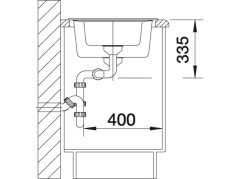 Granitový drez Blanco NOVA 6 S tartufo s excentrom