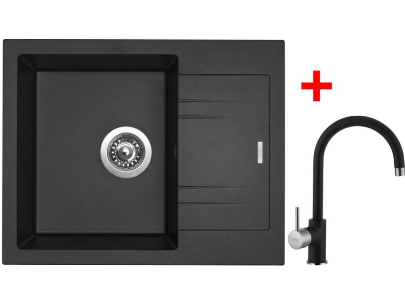 Sinks LINEA 600 Metalblack + Vitalia GR