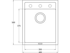 Granitový drez Sinks CLASSIC 400 Pureblack