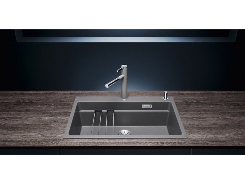 Granitový drez Blanco ETAGON 8 Tartufo, s excentrom