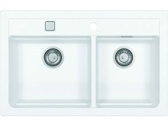 Granitový dvojdřez Alveus ATROX 50 bílý