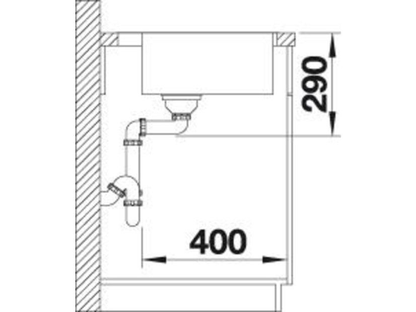 Nerezový dřez Blanco Andano 400 IF/A InFino Nerez hedvábný lesk
