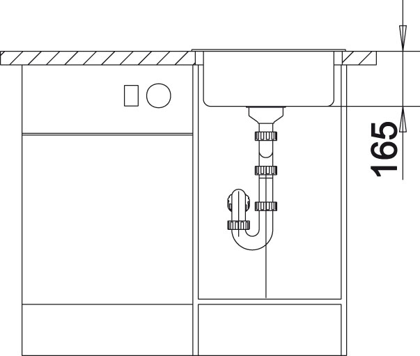 Granitový drez Blanco Rondo 45 Bielá soft