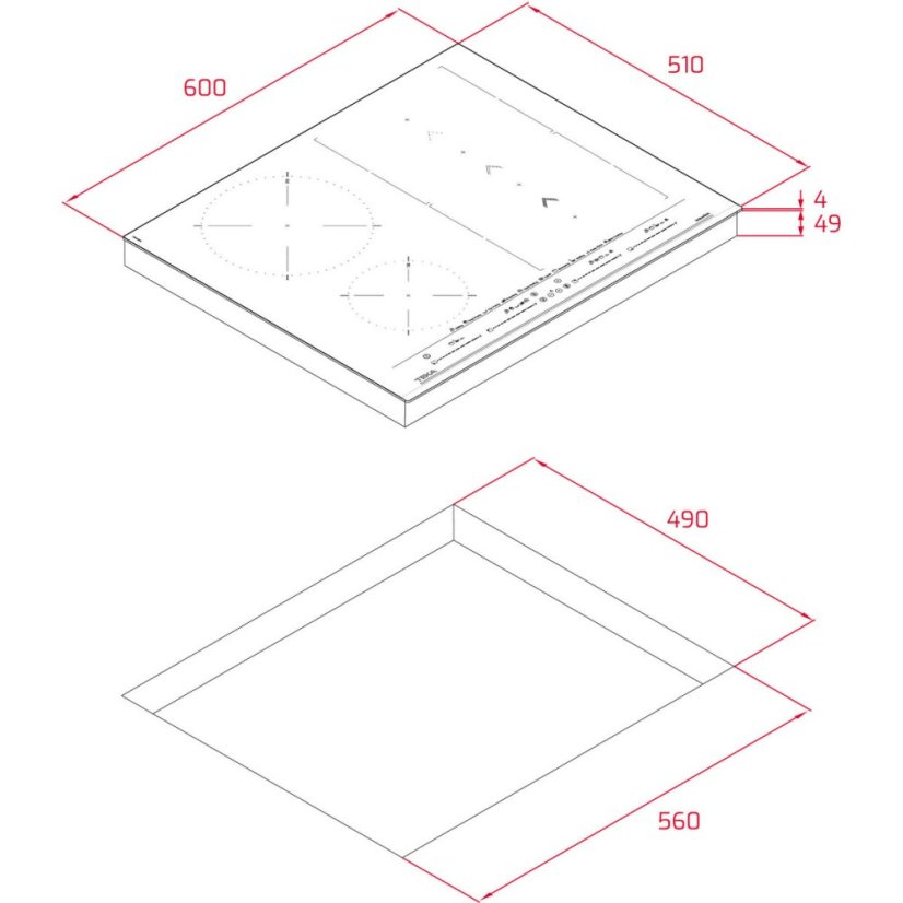 Indukční varná deska Teka IZS 66800 MST BK