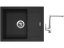 Set Sinks LINEA 600 N Granblack + batéria Sinks batéria CASPIRA chróm