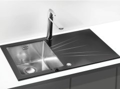 Sklenený drez Alveus Karat UP 10 ľavý čierny