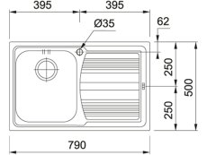 Nerezový dřez Franke LLX 611/2 Nerez