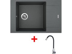 Set Sinks Vario 780 Titanium + Elasta nerez/černá Set Sinks Vario 780 Titanium + Elasta nerez/černá