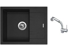 Set Sinks LINEA 600 N Granblack + baterie Sinks MIX 3 S Chrom