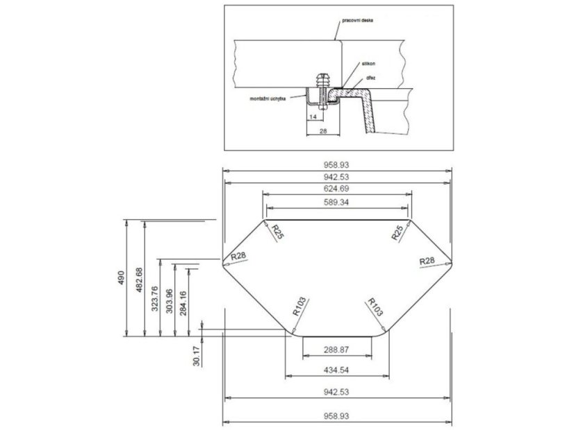 Set Sinks Naiky 980 Milk + Elasta nerez/čierná