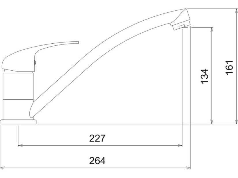 Kuchynská batéria Titania Iris chrom
