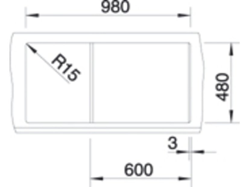 Granitový dřez Blanco METRA 6 S Šedá skála-5