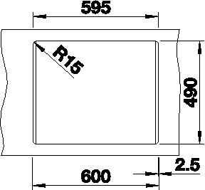 Granitový drez Blanco Naya 6 Biela soft
