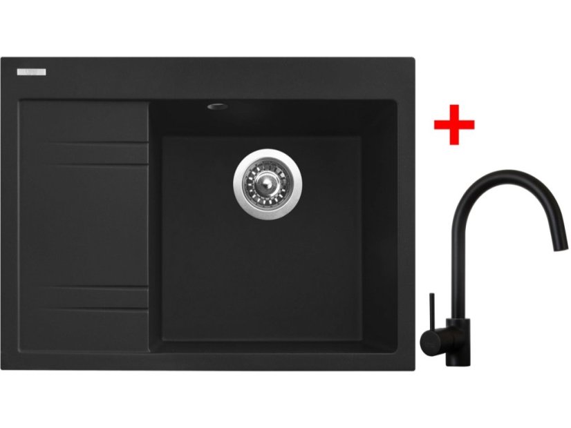 Sinks RIM 650 P Metalblack + Vitalia čierná matná