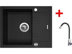 Sinks LINEA 600 XC Granblack + Elasta nerez/černá
