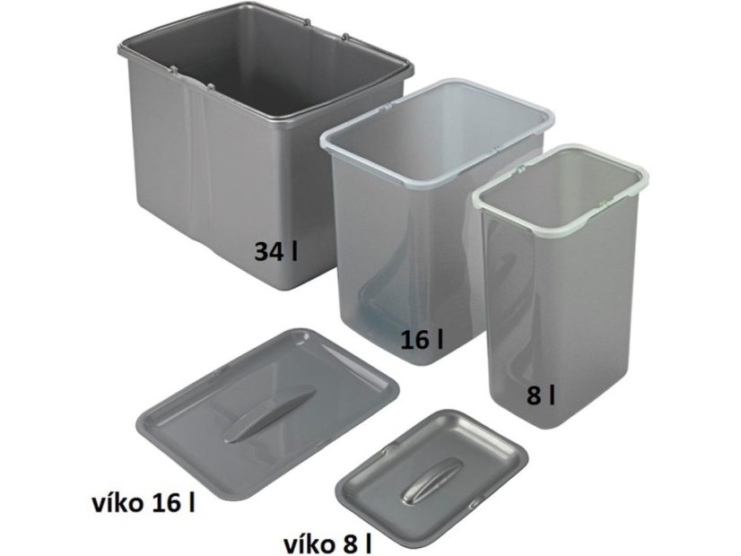 Sinks víko koše 16 l