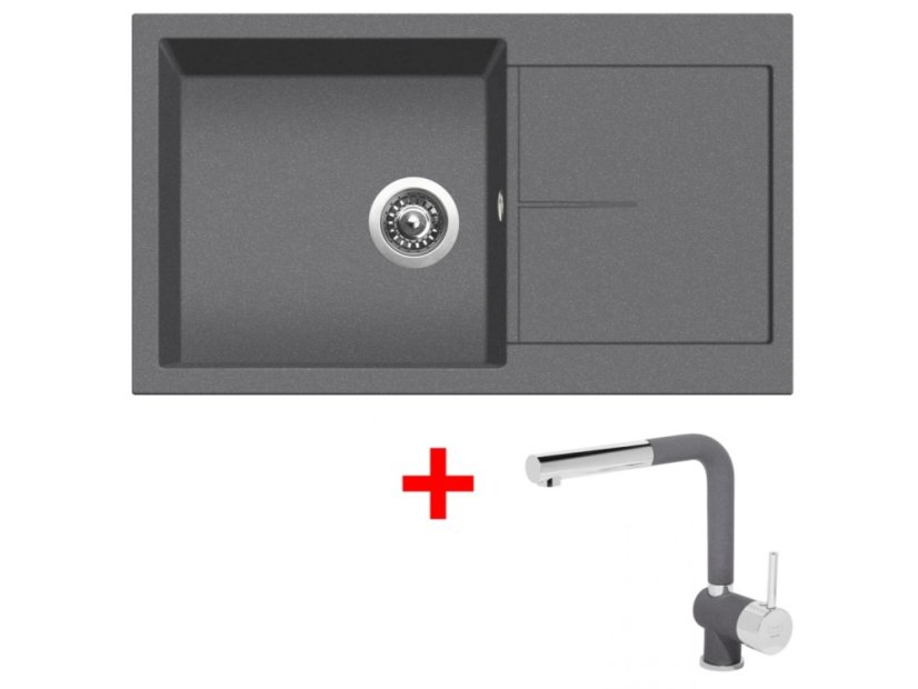 Set Sinks Infinity 860 Titanium + Mix 3 P GR