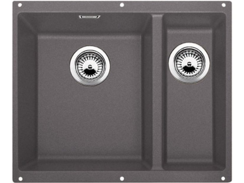 Granitový drez Blanco SUBLINE 340/160 U Sivá skala, ľavý, bez tiahla