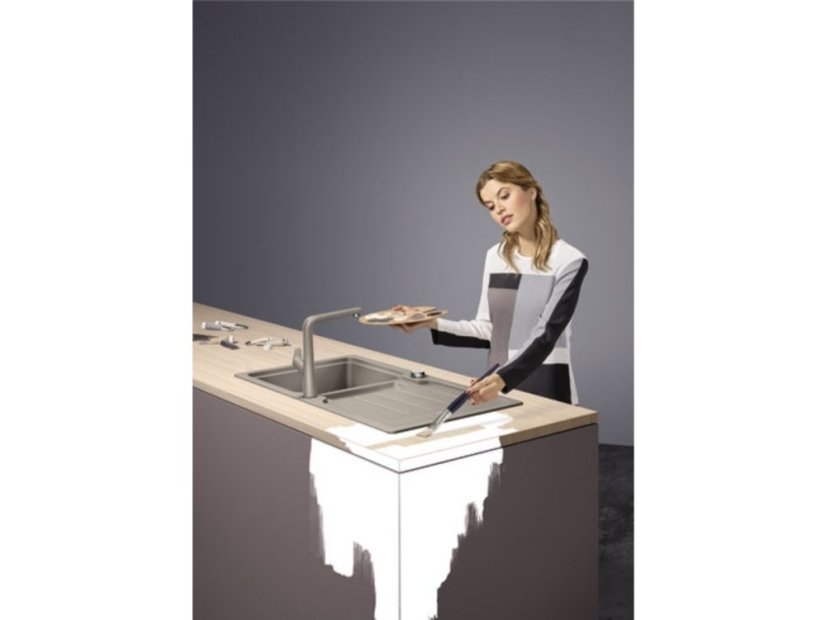 Dřezová baterie Blanco AVONA-S Šedá skála