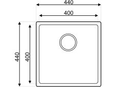 Nerezový dřez Sinks BLOCK 440 V nákres