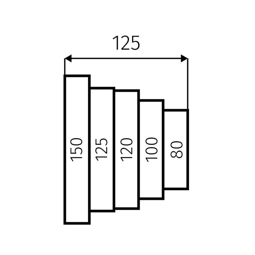 Redukce 80/100/120/125/150