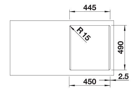 Granitový drez Blanco NAYA 45 tartufo