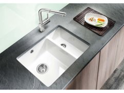 Blanco SUBLINE 350/150 U Keramika basalt s tiahlom drez vľavo