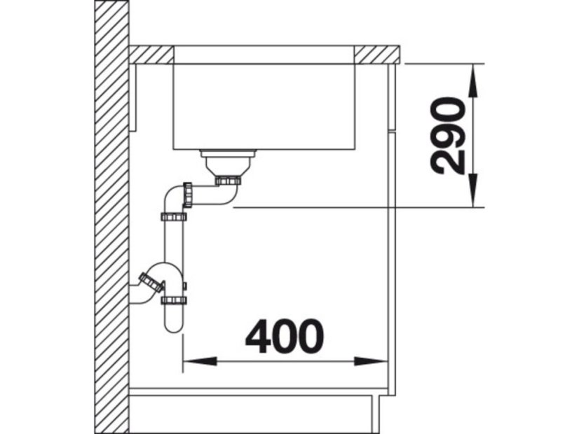 Nerezový drez Blanco ANDANO 400 U InFino Nerez hodvábny lesk