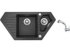 Set Sinks BRAVO 850.1 Granblack + batéria Sinks MIX 3 S Chróm